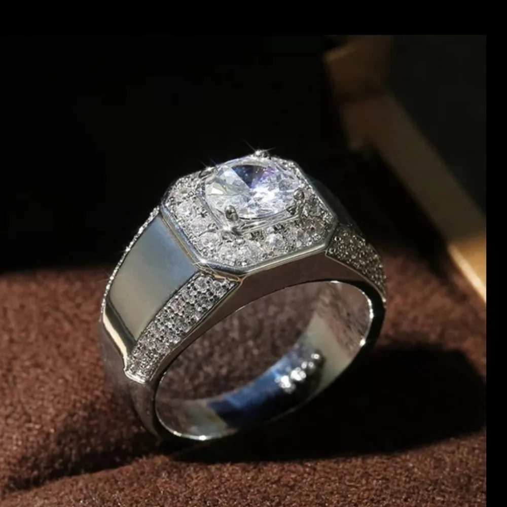 Men AAA Zircon Ring